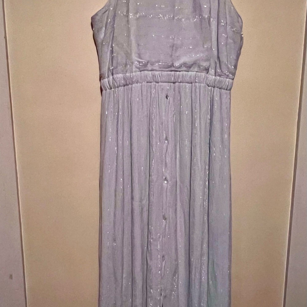 LC Lauren Conrad Sparkling Gray Maxi Dress